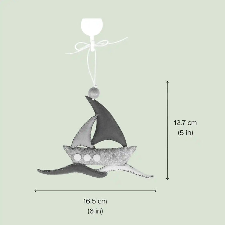 Handmade Boat Felt Hanging For Kids