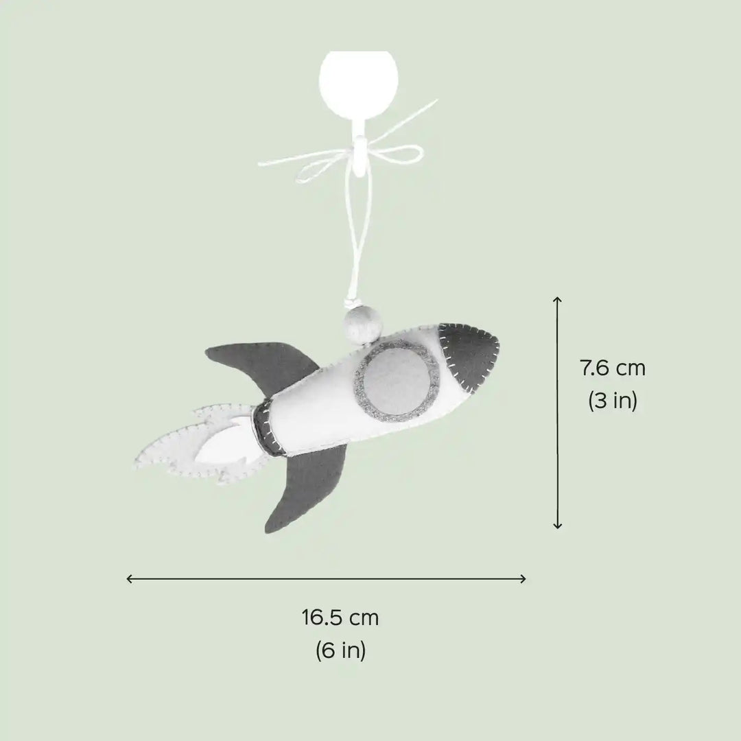 Handmade Rocket Felt Hanging For Kids