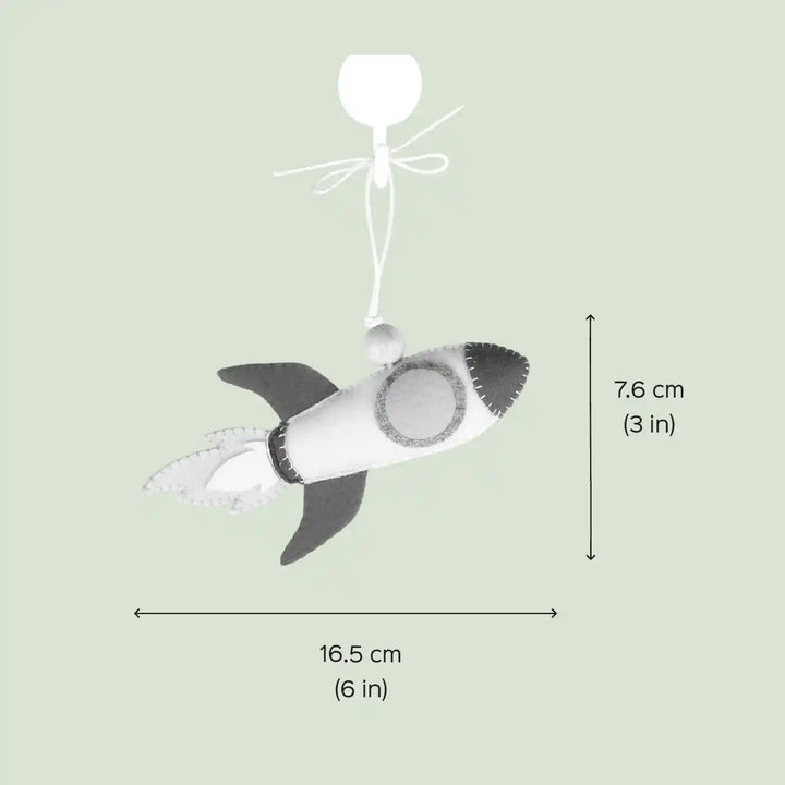 Handmade Rocket Felt Hanging For Kids