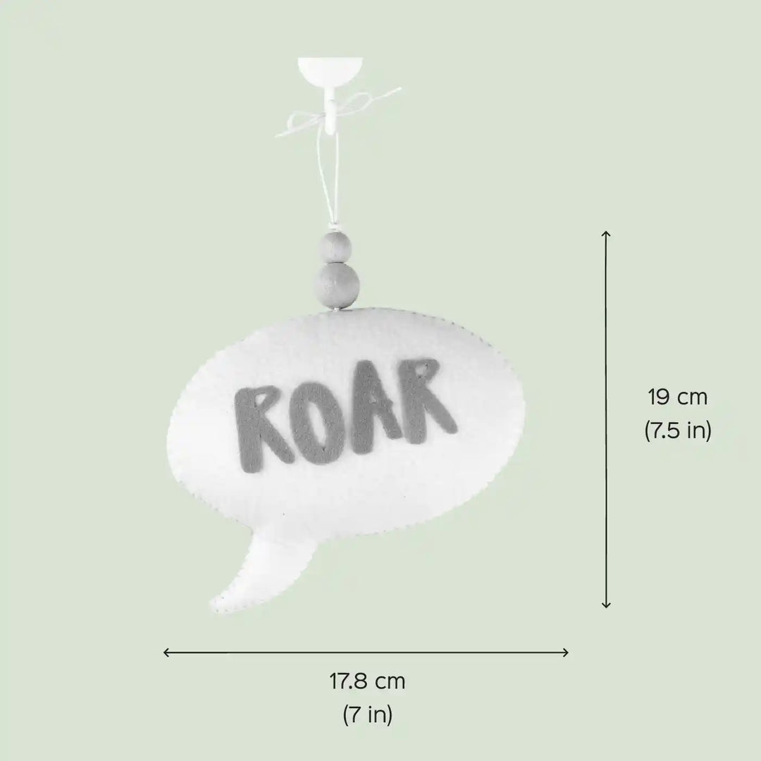 Handmade "Roar" Speech Bubble Theme Felt Hanging For Kids