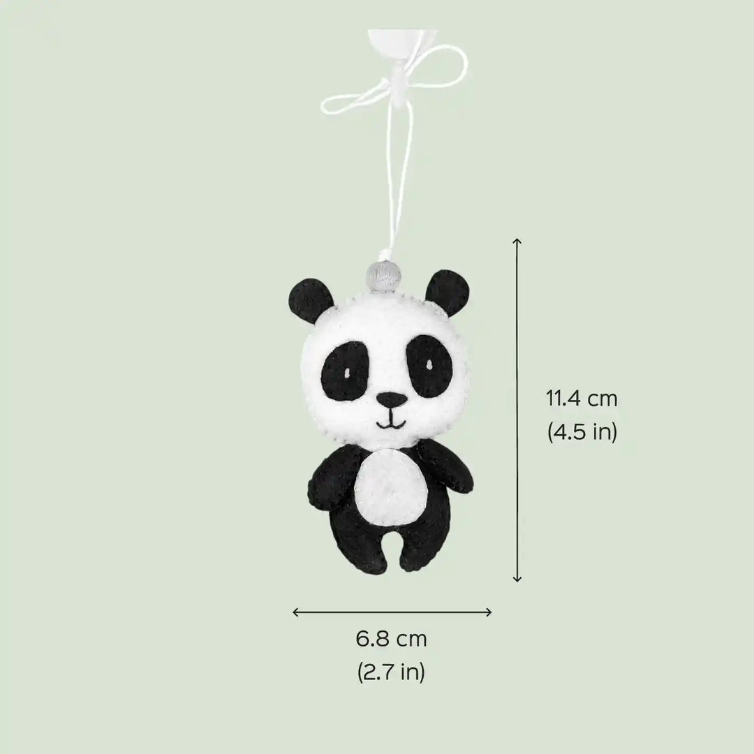 Handmade Panda Felt Hanging For Kids