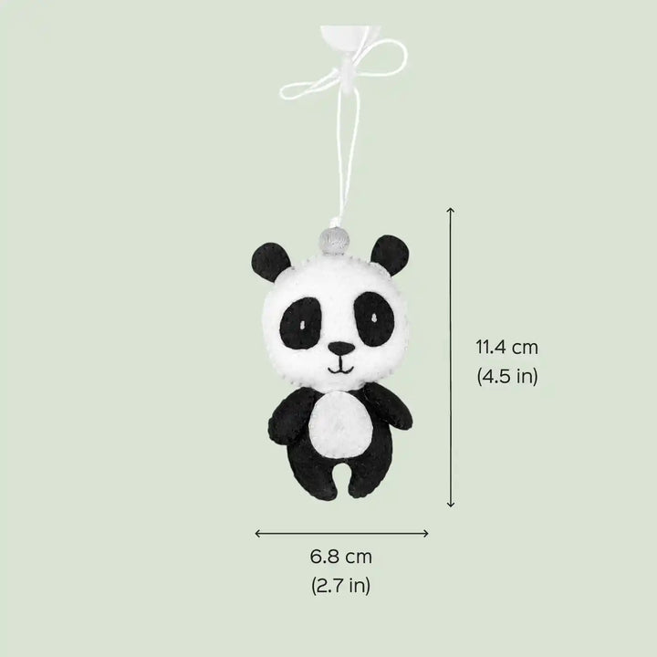Handmade Panda Felt Hanging For Kids