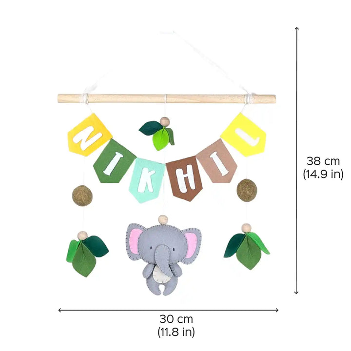 Personalized Handmade Animal Theme Felt Kids Name Plate