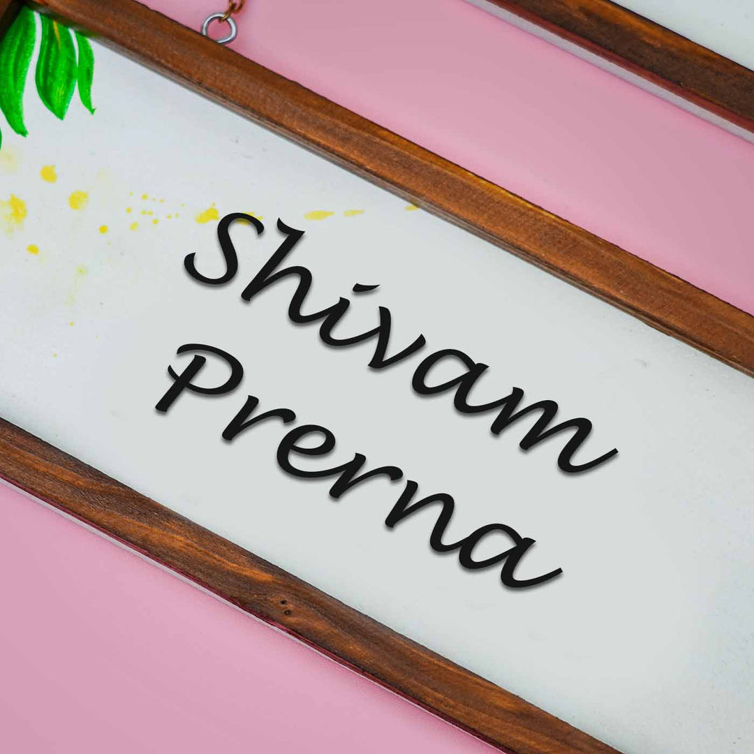 Handcrafted Personalized Pinewood Hanging Nameplate