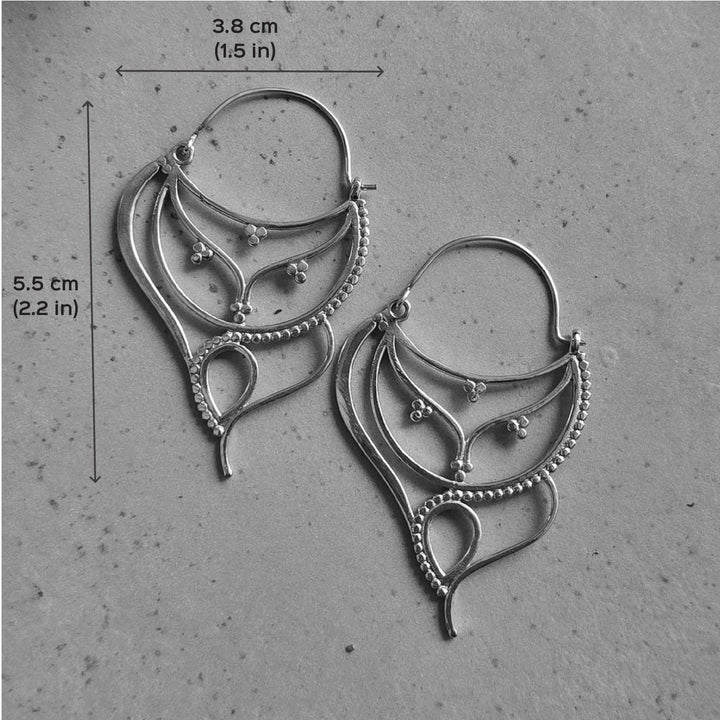 Handmade Elena Hoops Brass Earrings