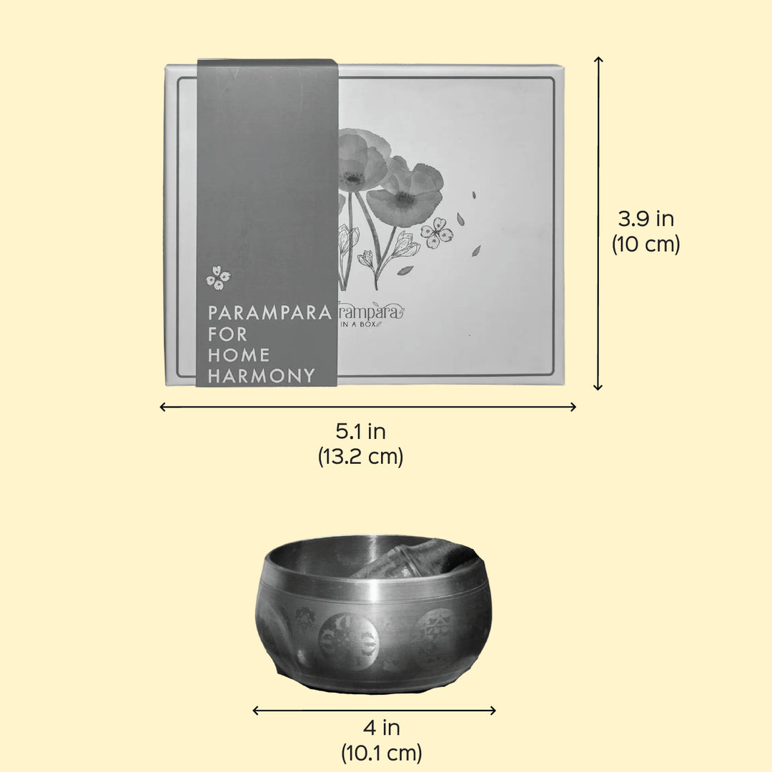 Five Senses in a Box Diwali Gift Hamper | Includes 1 Dry Fruits Jar, 1 Singing Bowl, 1 Jaap Mala, 1 Bouquet, 1 Dhoop Cones Pack