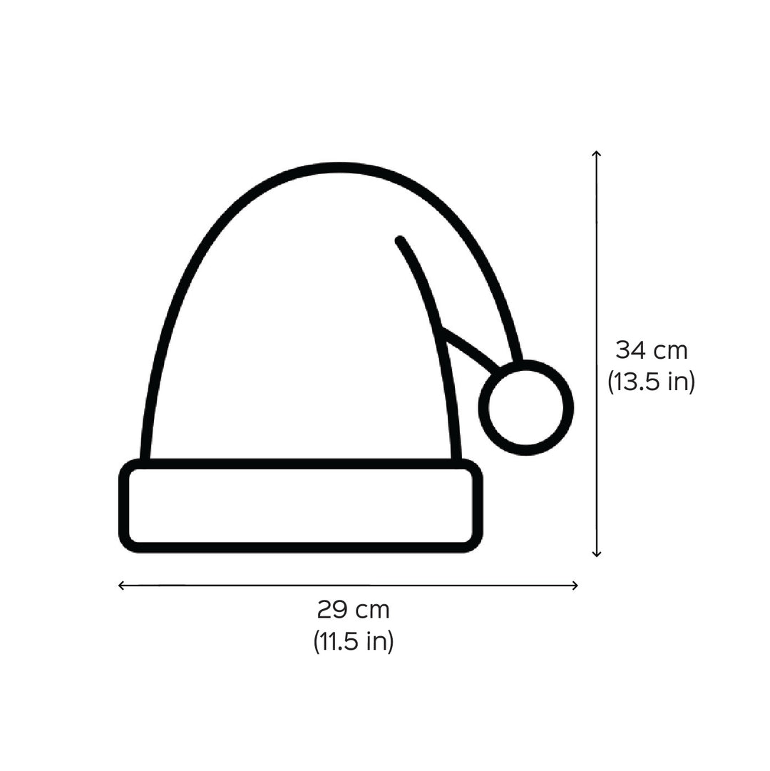 Handmade Green & Red Stripes Furry Velvet Santa Hat | Xmas Gifting Ideas