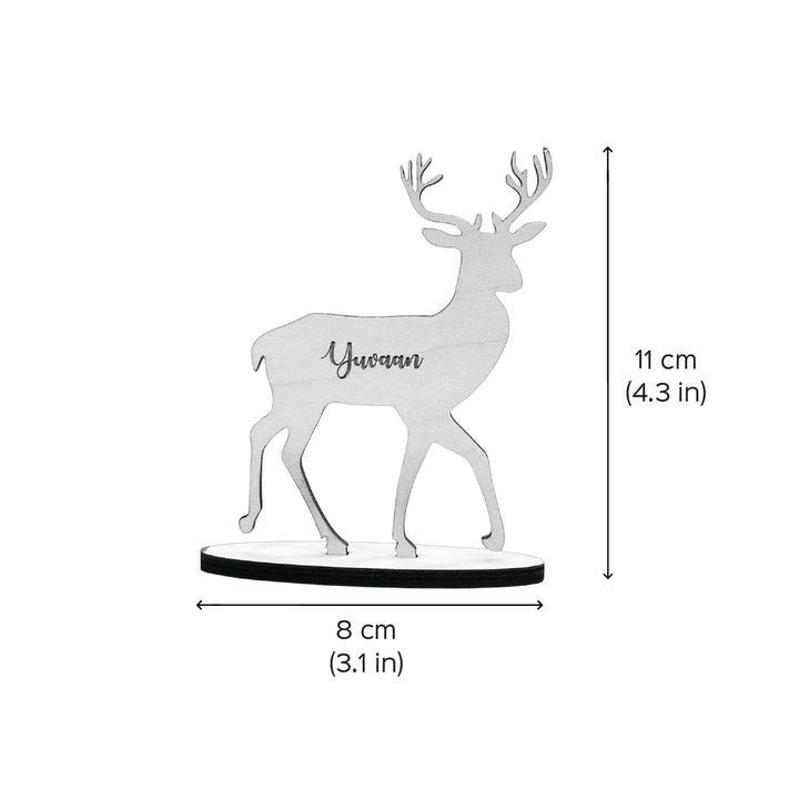 Personalized Wooden Reindeer For Christmas Table Decoration