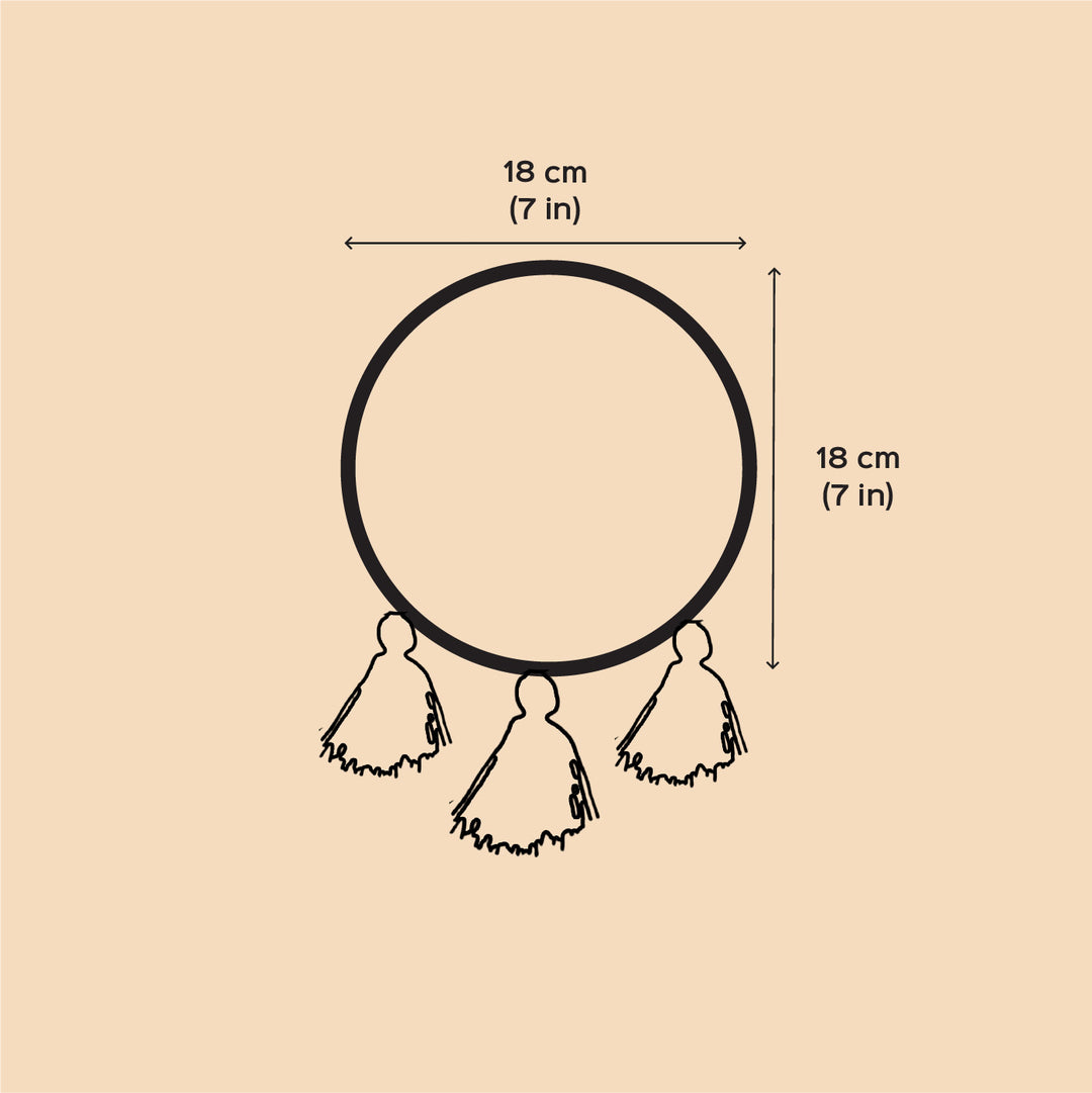 Handmade String Art Diwali Diya Design MDF Wood Decorative Plaque