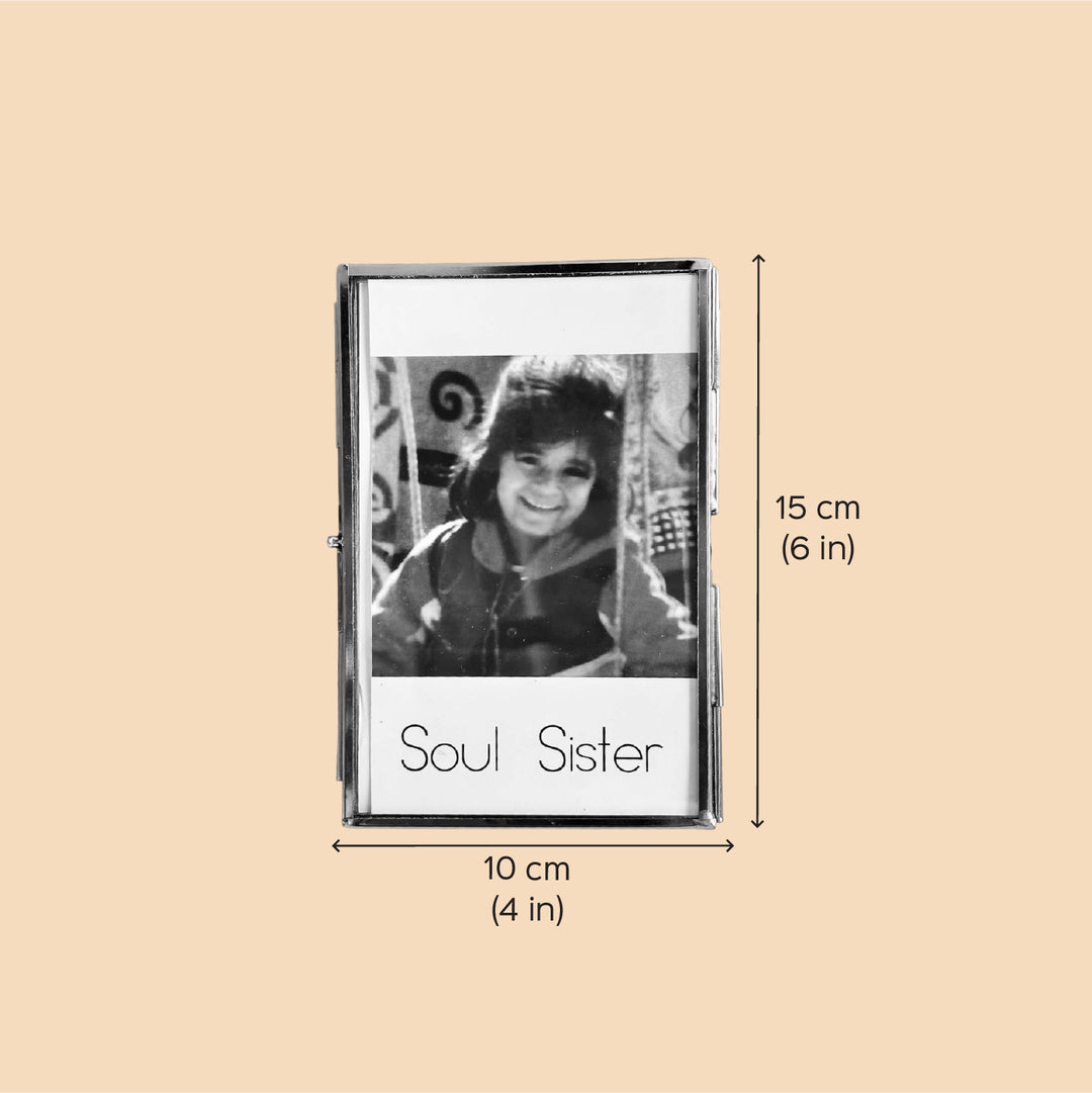 Photo Personalized Minimal Design Metal & Glass Photo Frame