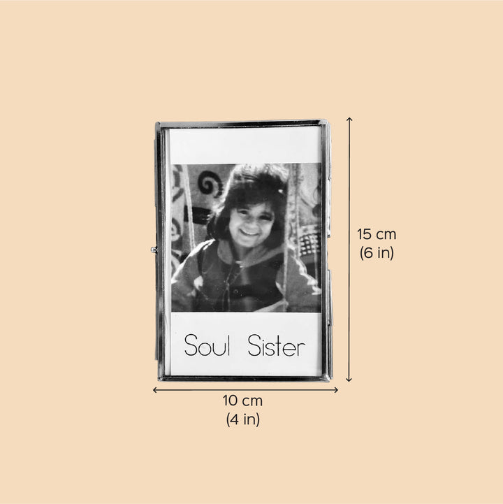 Photo Personalized Minimal Design Metal & Glass Photo Frame