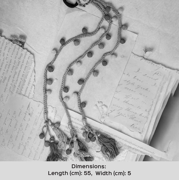 Handmade Crochet Guncha Sunflower Foliage Yellow Parandi