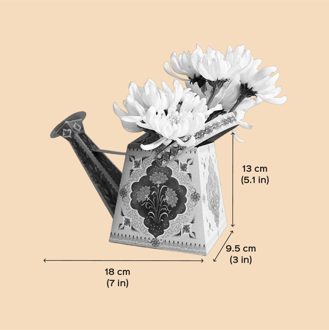 Handmade Printed Watering Vase Design Paper DIY Kit