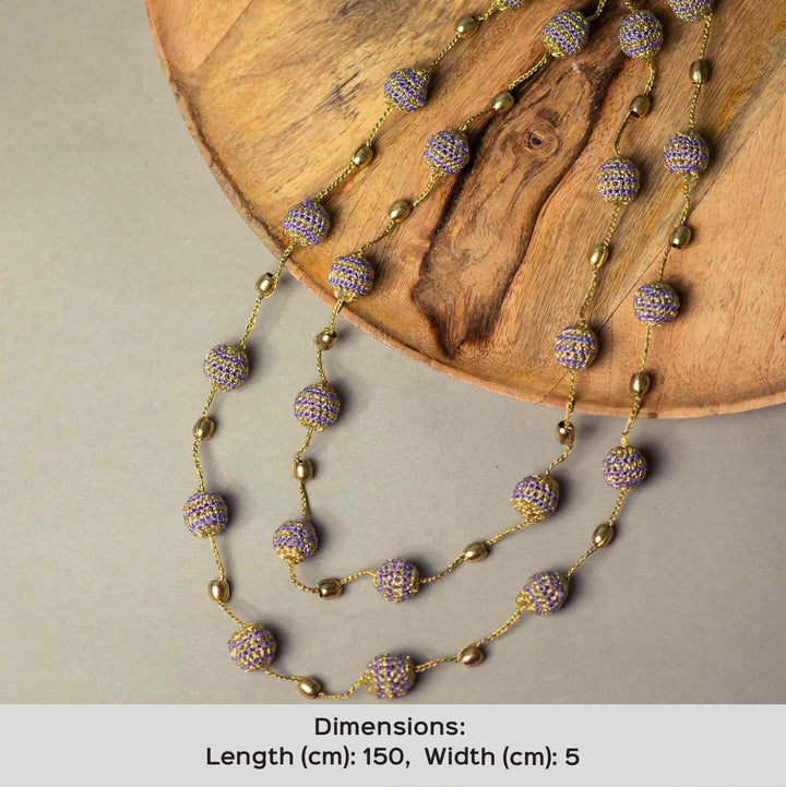 Handmade Crochet Mint Silver Beads Nakshatra Moon Necklace