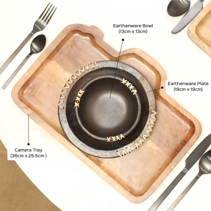 Handmade Picture Perfect Wooden Dinner Set | Set Of 3