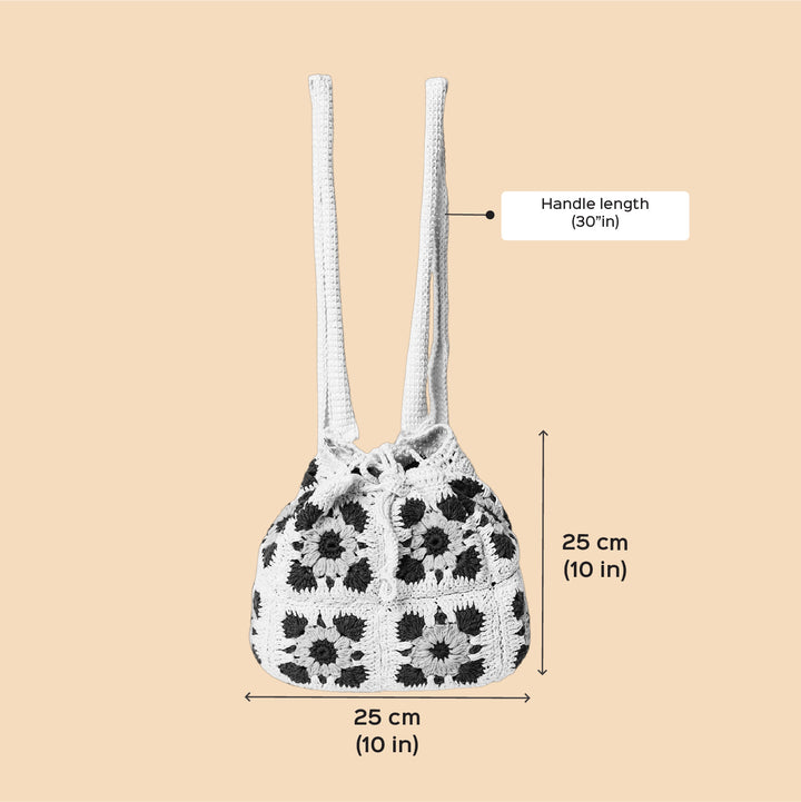 Handmade Crochet Kiwi Design Cotton Backpack