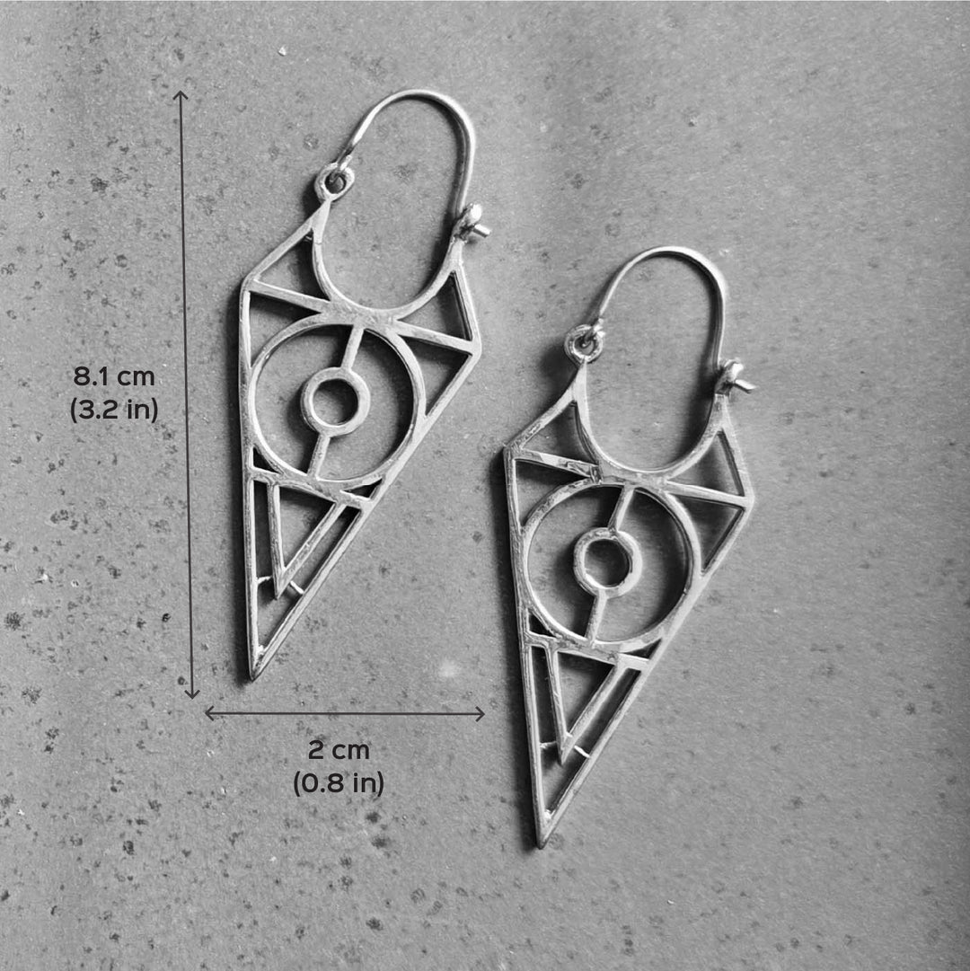 Handmade Aria Hoops Brass Earrings