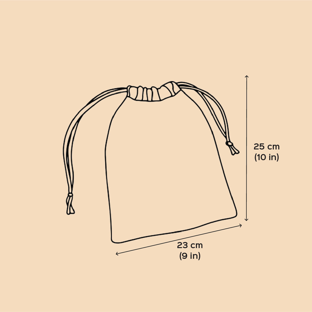 Handmade Blue Khunn Fabric Cotton Thamboolam Potli