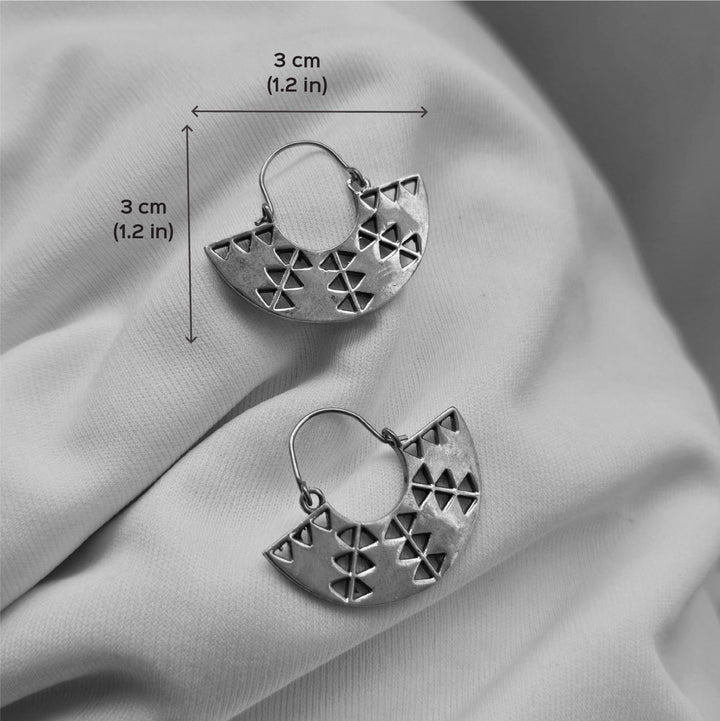 Handmade Lily Hoops Brass Earrings