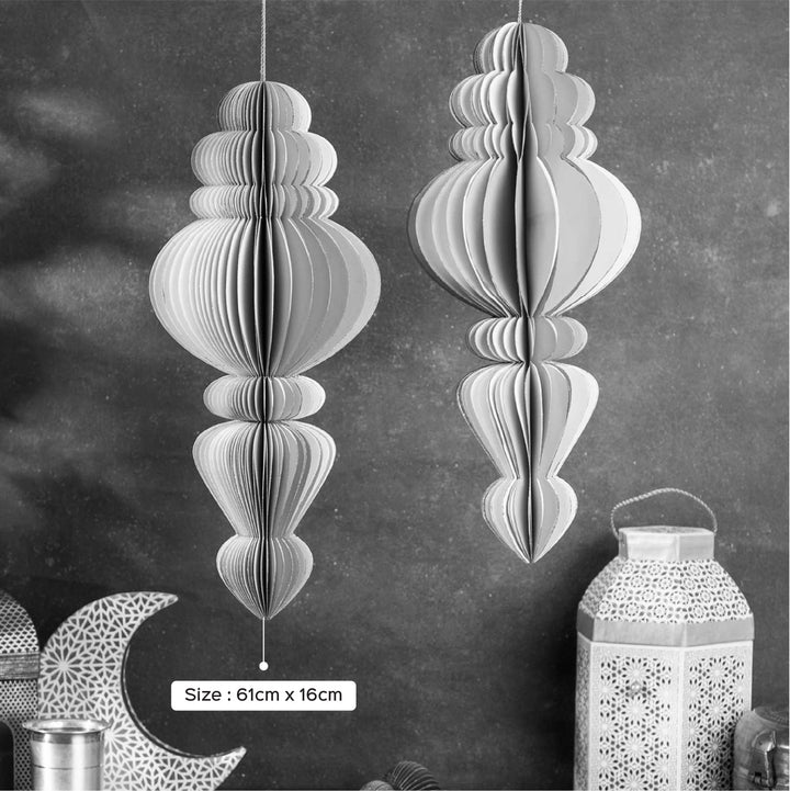 Handmade Eid Ornament Paper Hanging | Set Of 2
