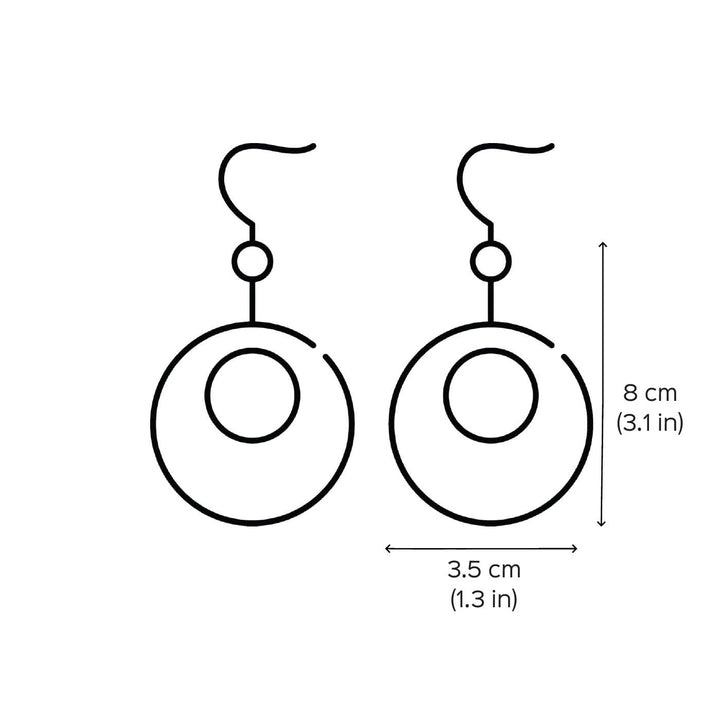 Handmade Preserved Flower Blue Dainty Forget Me Not Brass Earrings