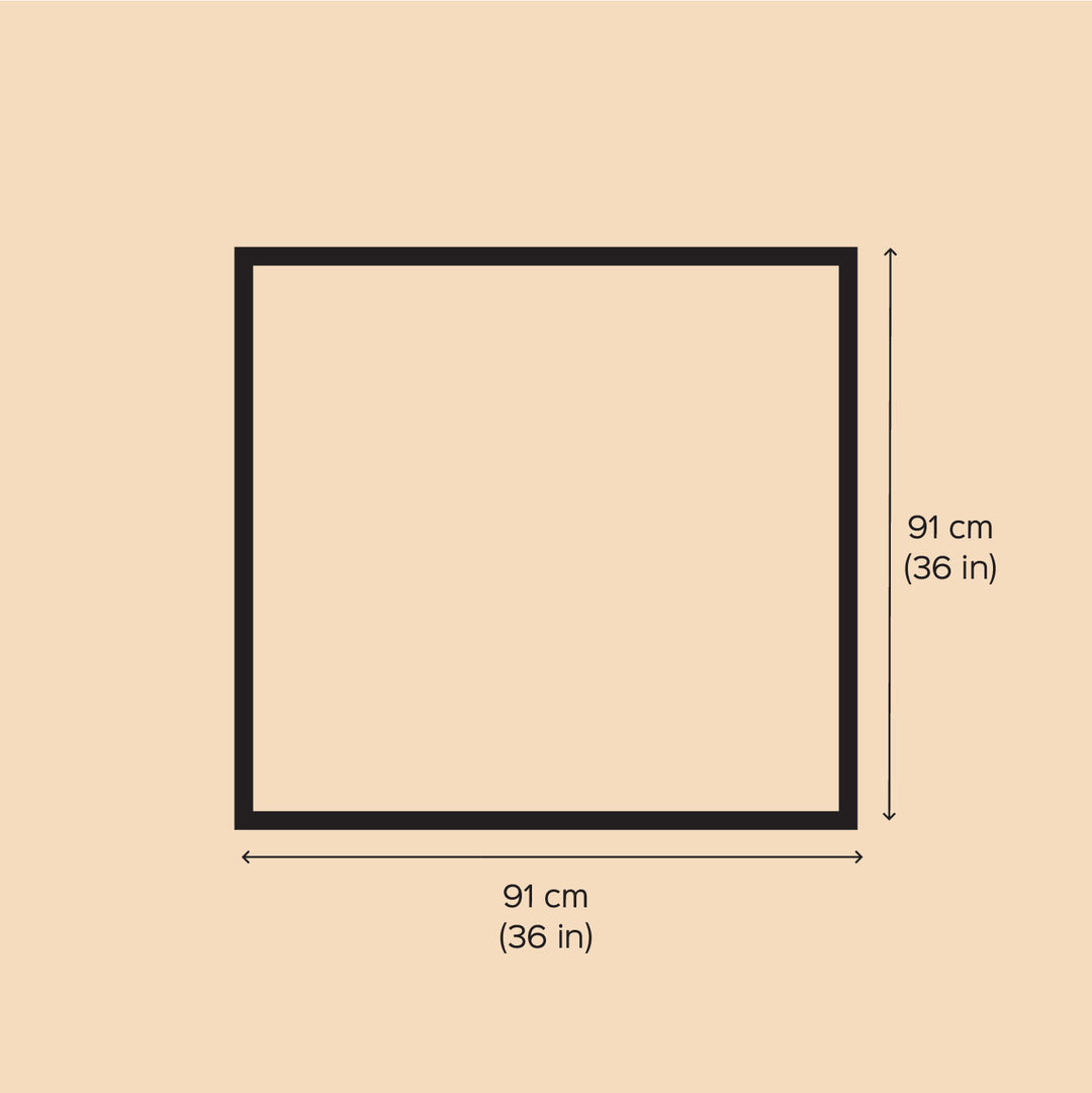 36 x 36 Inch | Mother & Calf Whale Deep Sea Bond | Original Hand Painted Tribal Gond Art Painting | Acrylic Paints On Canvas