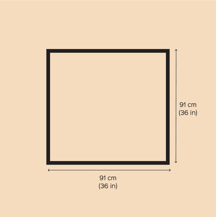 36 x 36 Inch | Mother & Calf Whale Deep Sea Bond | Original Hand Painted Tribal Gond Art Painting | Acrylic Paints On Canvas