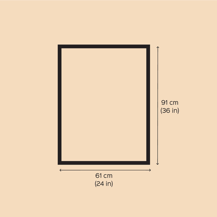 36 x 24 Inch | Sea Spirit Jellyfish | Original Hand Painted Tribal Gond Art Painting | Acrylic Paints On Canvas