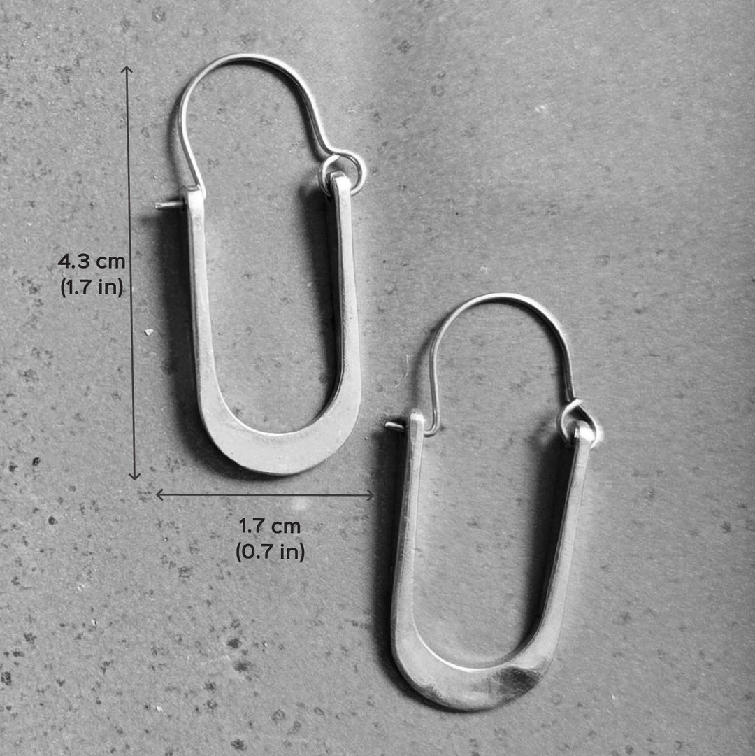 Handmade Tabitha Hoops Brass Earrings