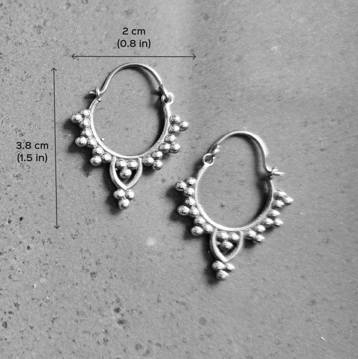 Handmade Mary Hoops Brass Earrings