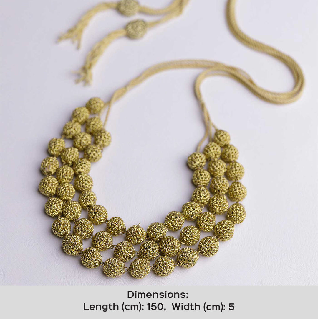 Handmade Crochet Gold Aadya Necklace