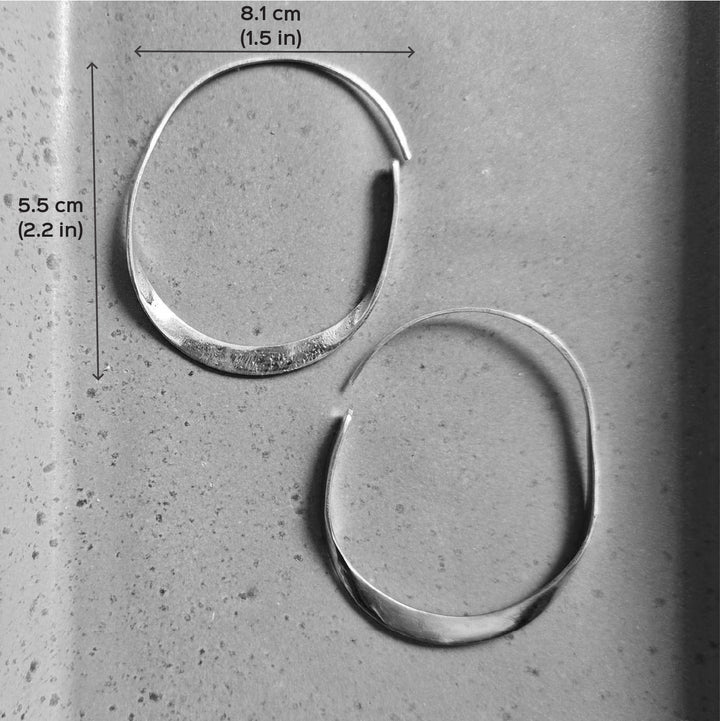 Handmade Abigail Hoops Brass Earrings