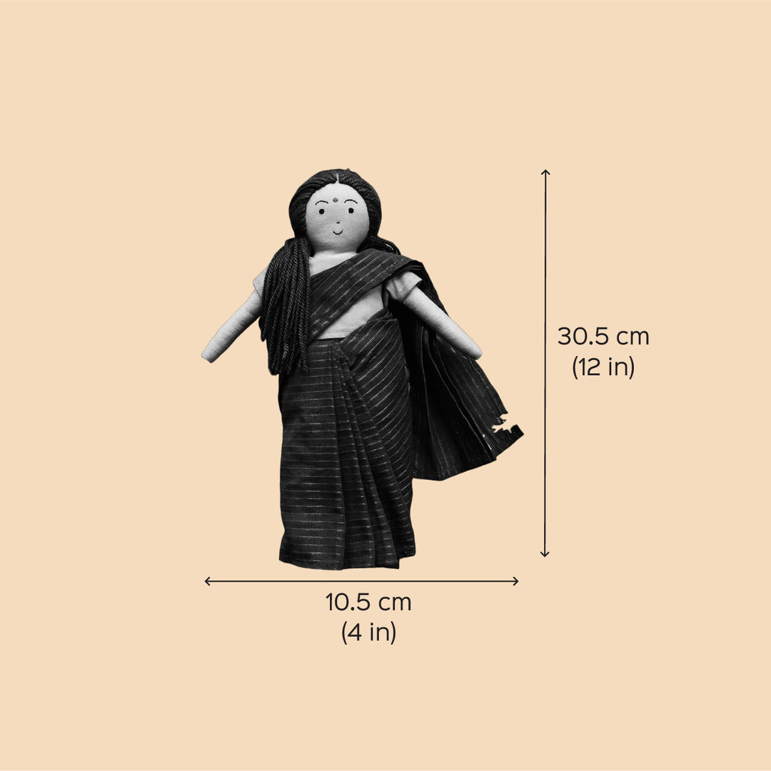 Nilah's Amma (Mother) In Saree | Soft Hand-Stitched Sustainable Indian Play Doll
