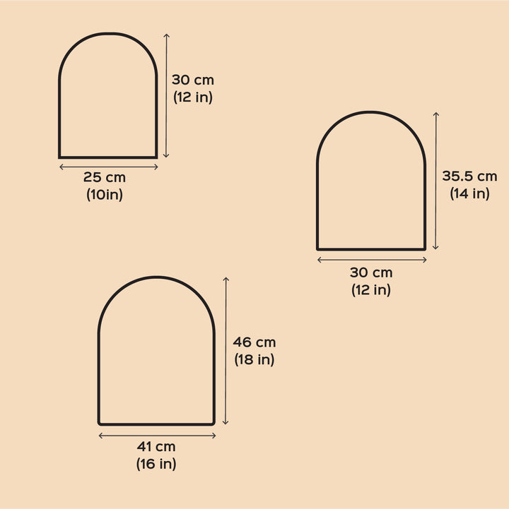 Minimal Arched Wooden Name Plate with 3D Acrylic Letters