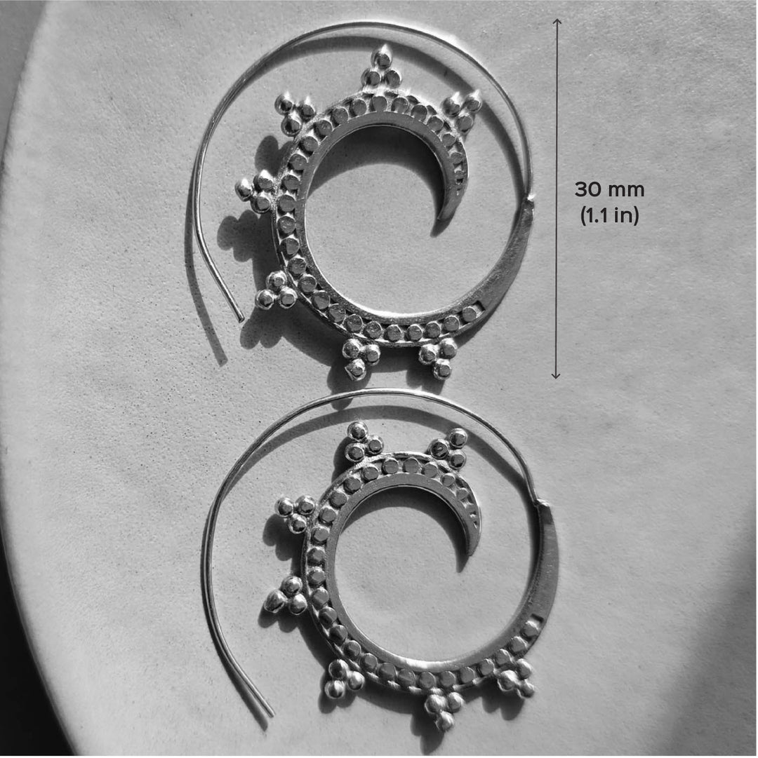 Handmade Lorena Brass Hooks Earrings