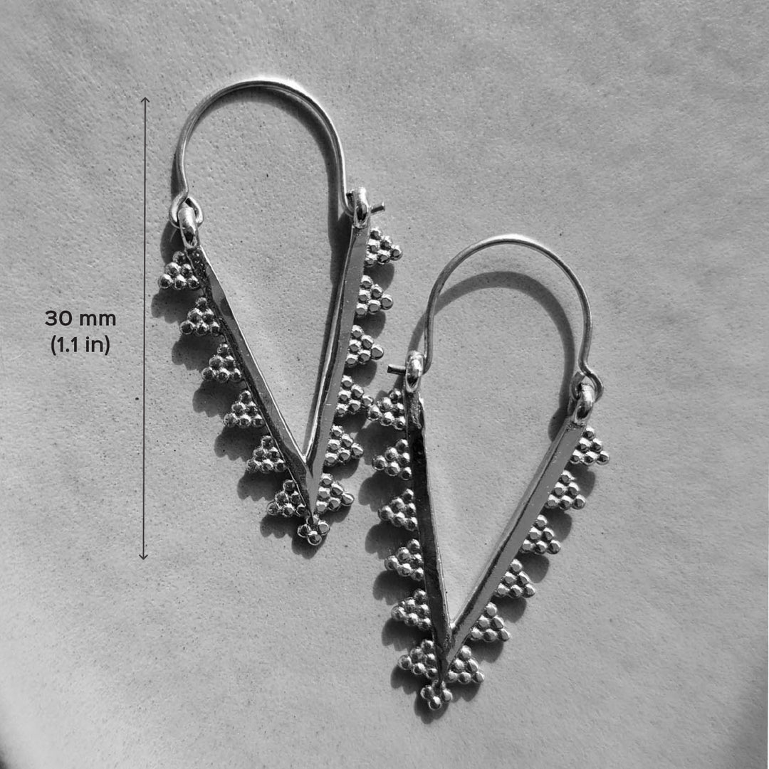 Handmade Carmela Hoops Brass Earrings