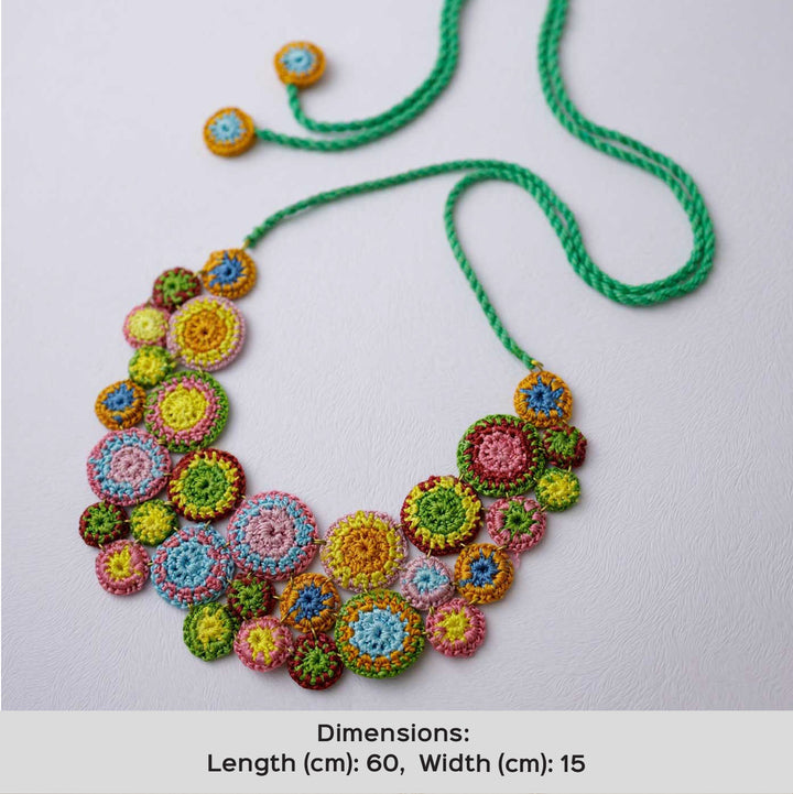 Handmade Crochet Multicolor Kai Necklace