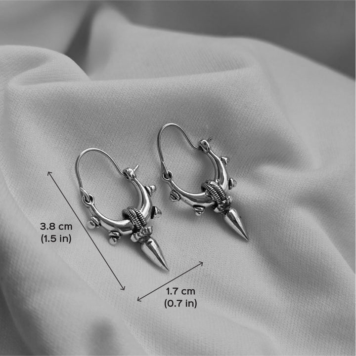 Handmade Vritika Hoops Brass Earrings