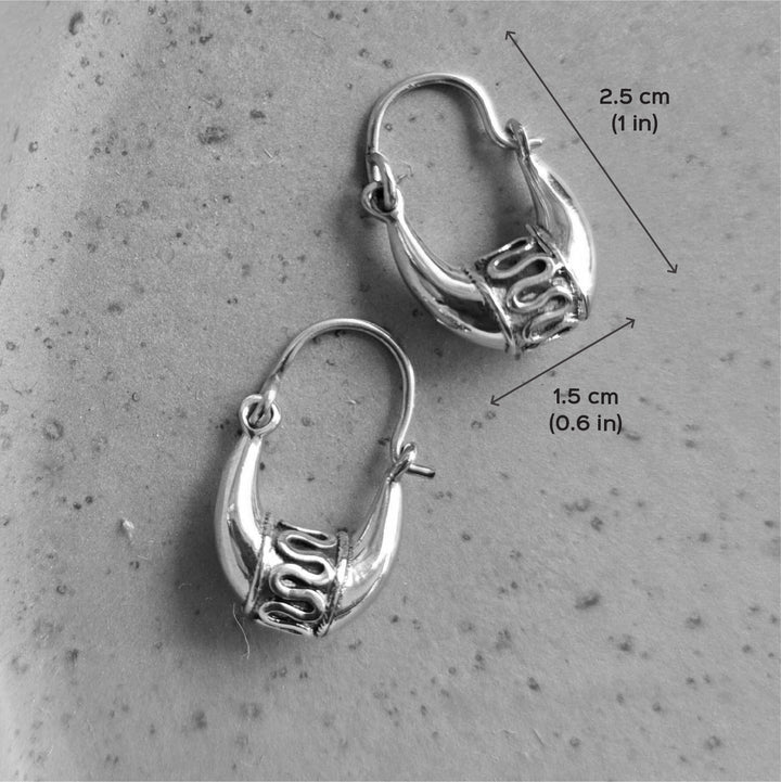 Handmade Tarini Hoops Brass Earrings