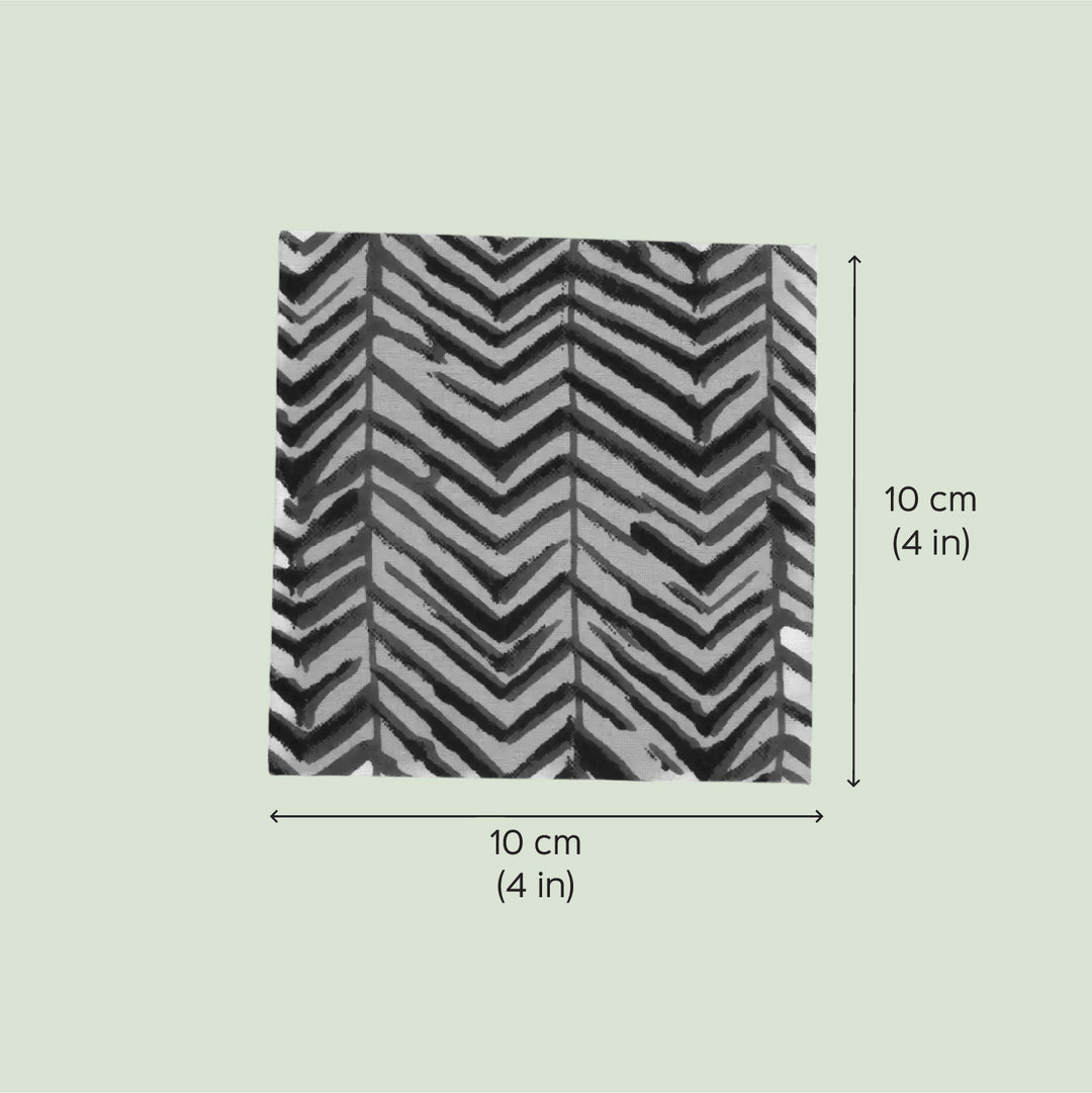 Blue Cotton Fabric Coated MDF Ecofriendly Chic Square Coaster Set  | Set of 4