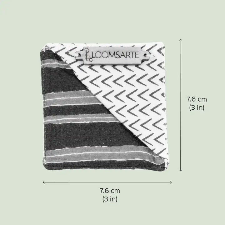 Handmade Green Lagoon Cotton Ecofriendly Square Bookmark | 3 x 3 inch