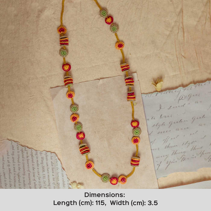 Handmade Crochet Gulnaar Jhilmil Tikkis Necklace
