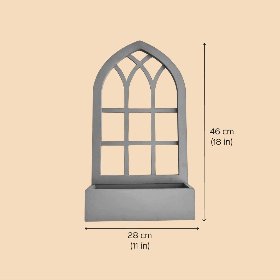 Hand-Painted Minimalist Wooden Frame With Shelf