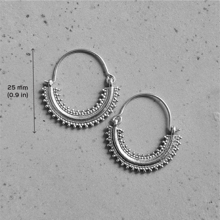 Handmade Amelie Hoops Brass Earrings