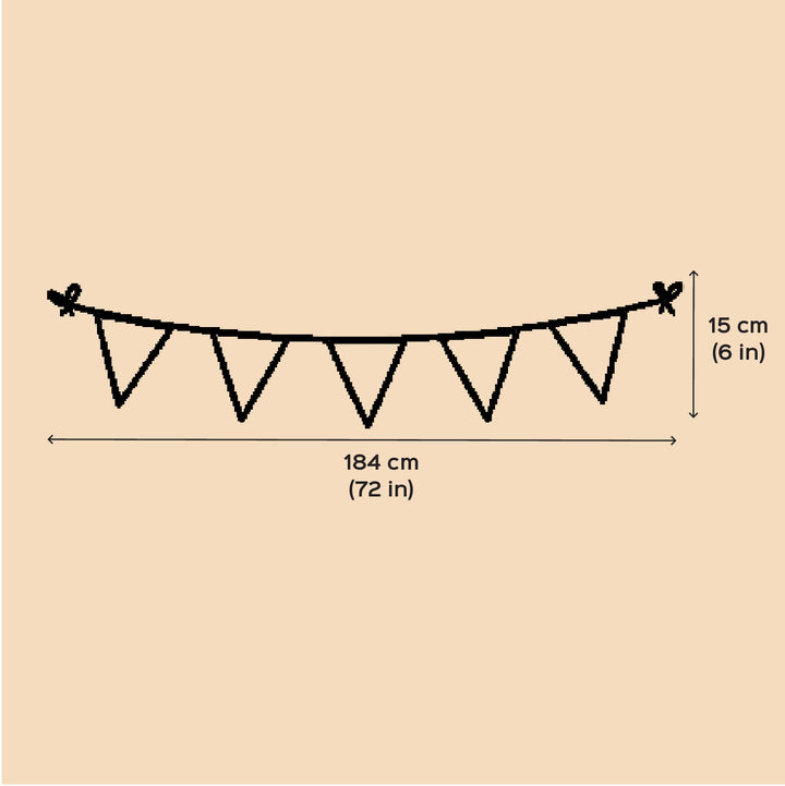 Handmade Crochet Kites Tail Design Bunting