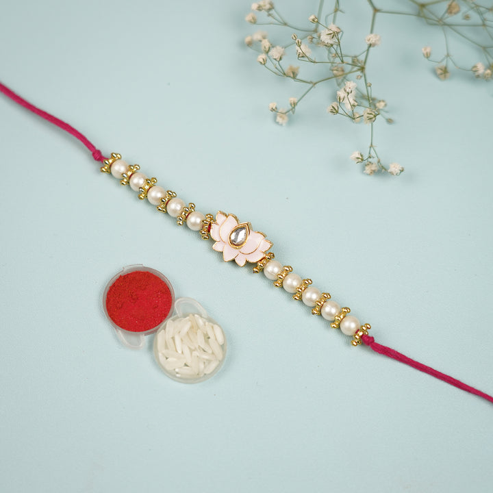 Photo Personalized Handmade Pyaara Bhai Theme Rakhi Hamper Includes 1 Mug 1 Rakhi - Rakhi Close-up with Accessories