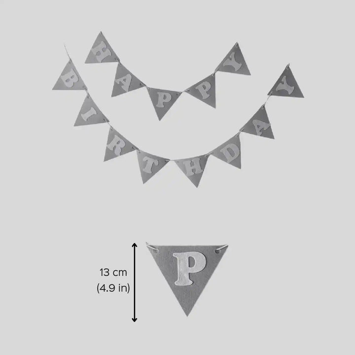 Handmade Flag Design Felt Happy Birthday Banner