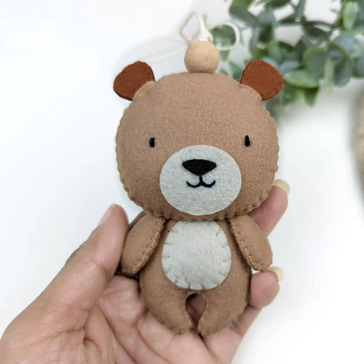 Handmade Bear Felt Hanging For Kids