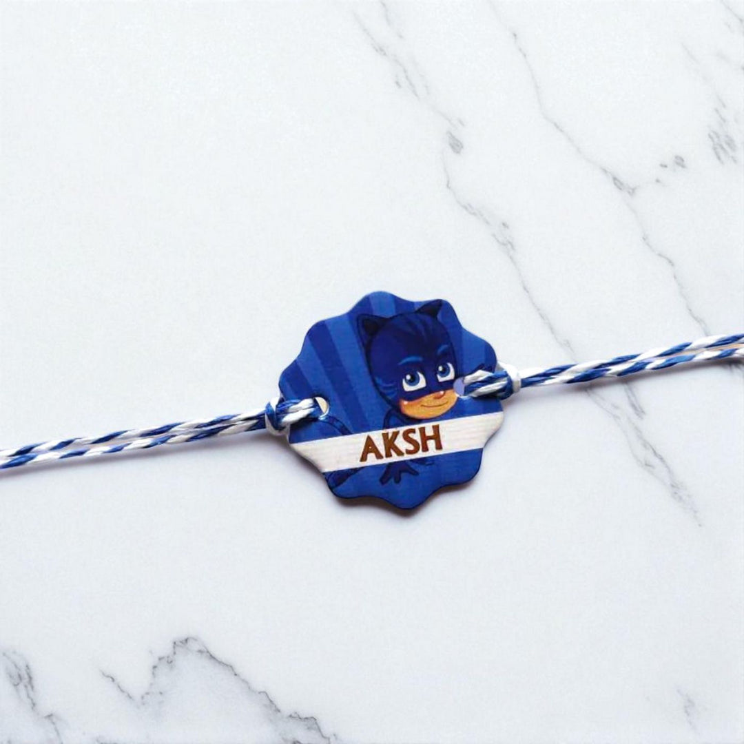Personalized Ecofriendly Catboy Theme Paper Kids Rakhi