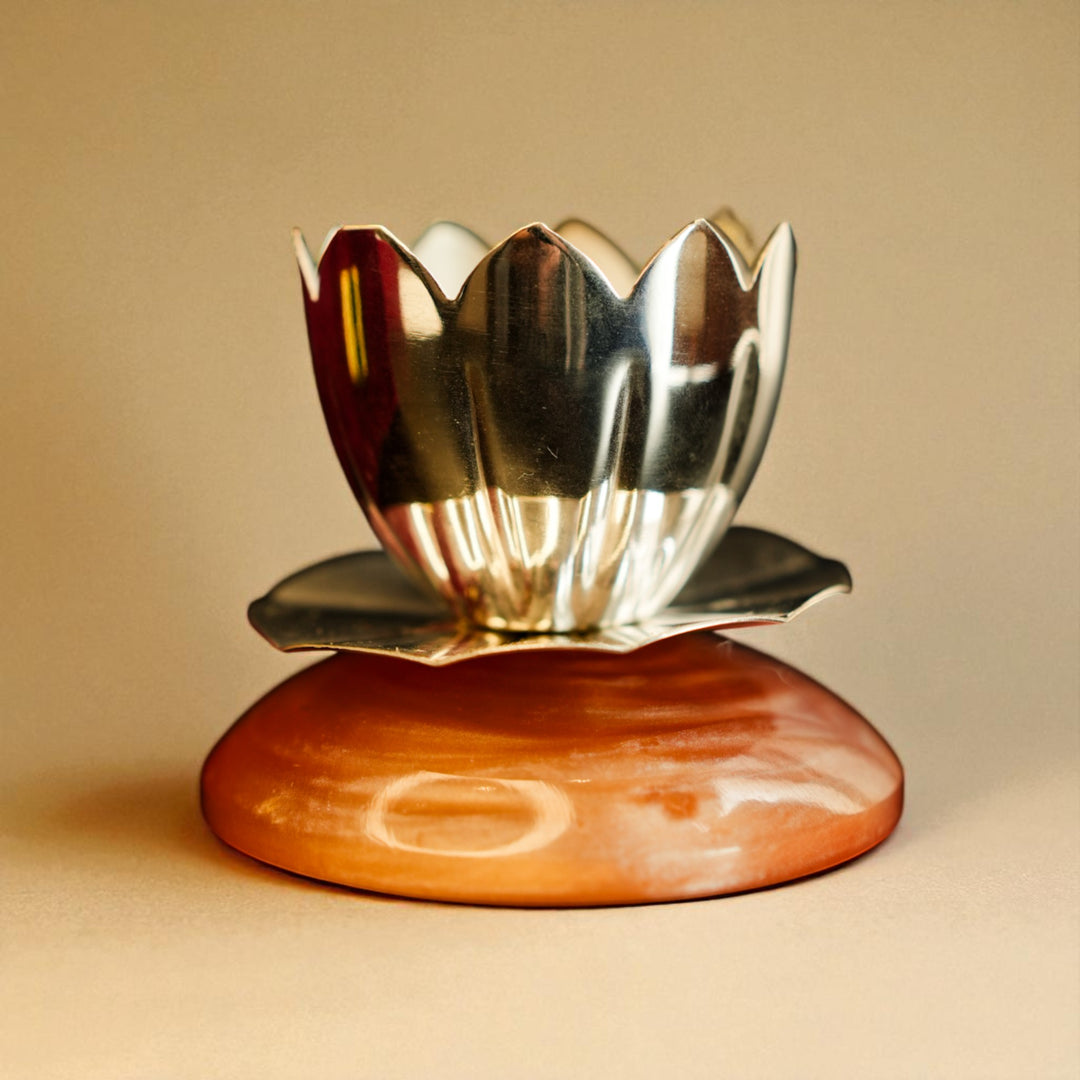 Silver Plated Shanti Oil Lamp / Diya Packed in Gift Box